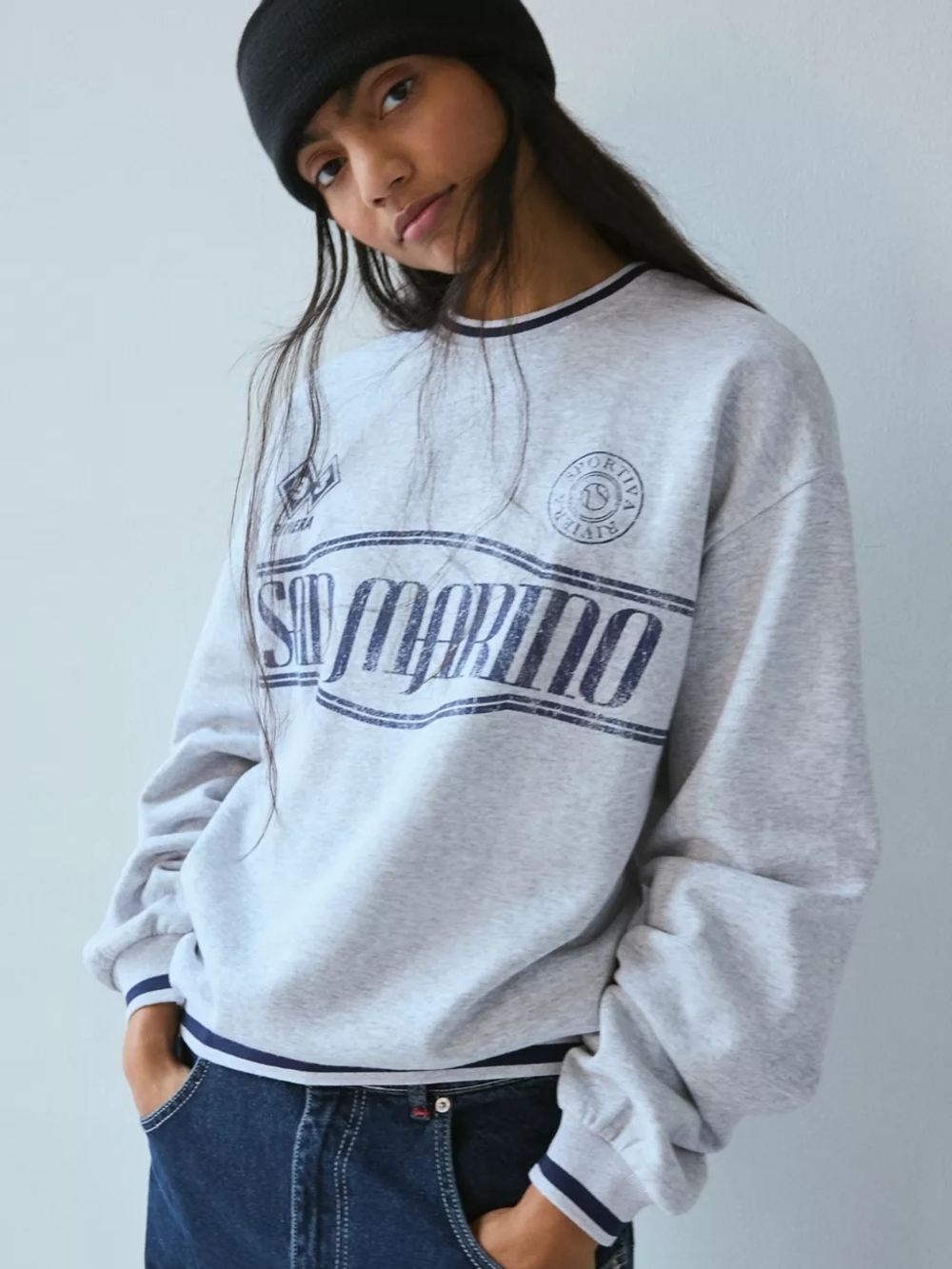 Urban Outfitters Monaco Riviera San Marino Crewneck Sweatshirt medium Oversized
